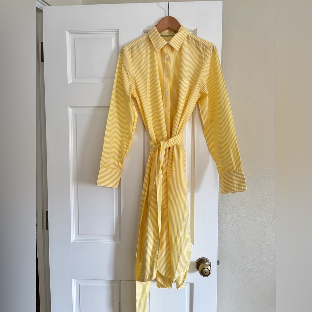 J. Crew Yellow Striped Dress